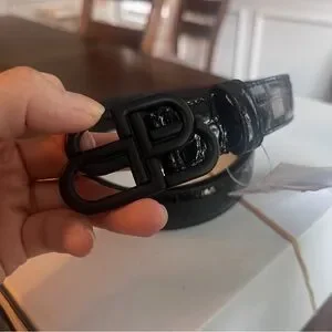 NWT Balenciaga bb logo buckle croc embossed patent leather belt size 95 Balenciaga | Accessories | Nwt Balenciaga Bb Logo Buckle  main image 2